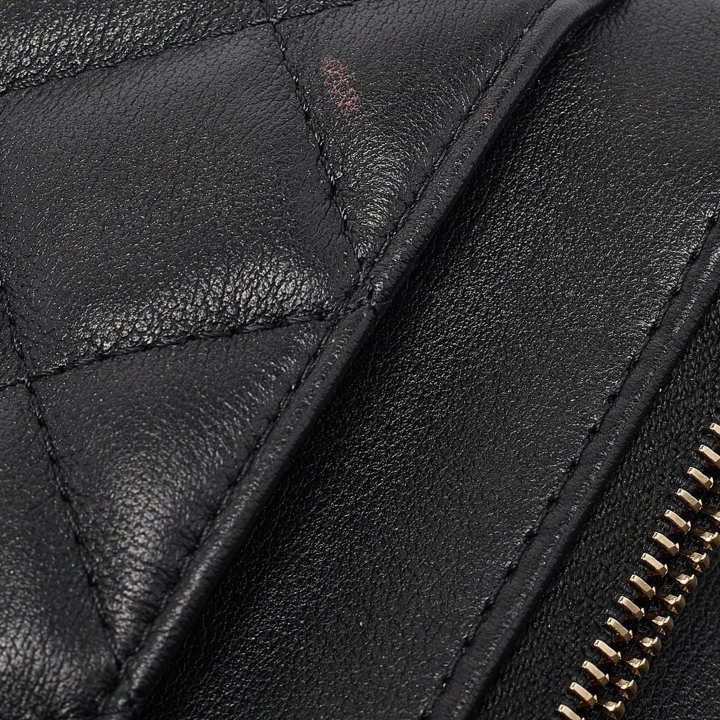 CHANEL Black Quilted Leather Pearl WOC Bag