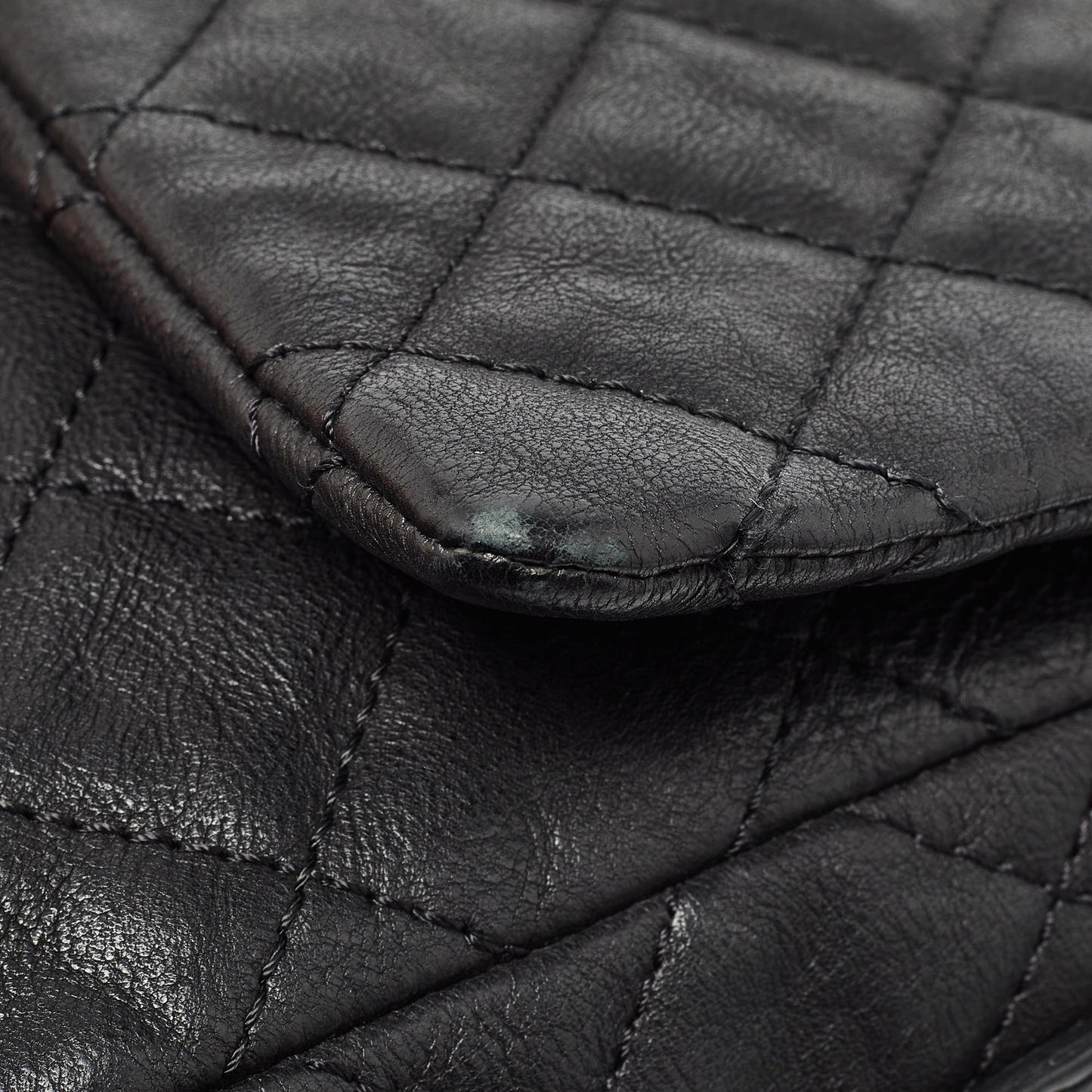 CHANEL Black Quilted Leather Easy Reissue Messenger Bag