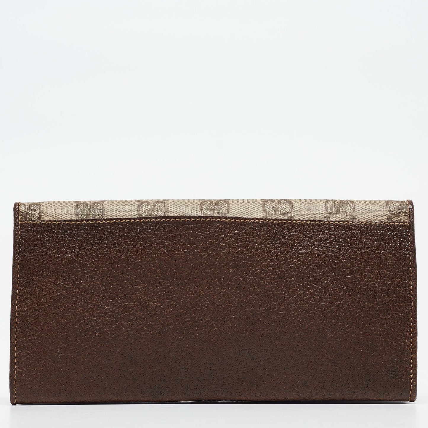 Luxury Gucci Trending 2025 Brown/Beige GG Supreme Canvas and Leather Bifold Continental Wallet