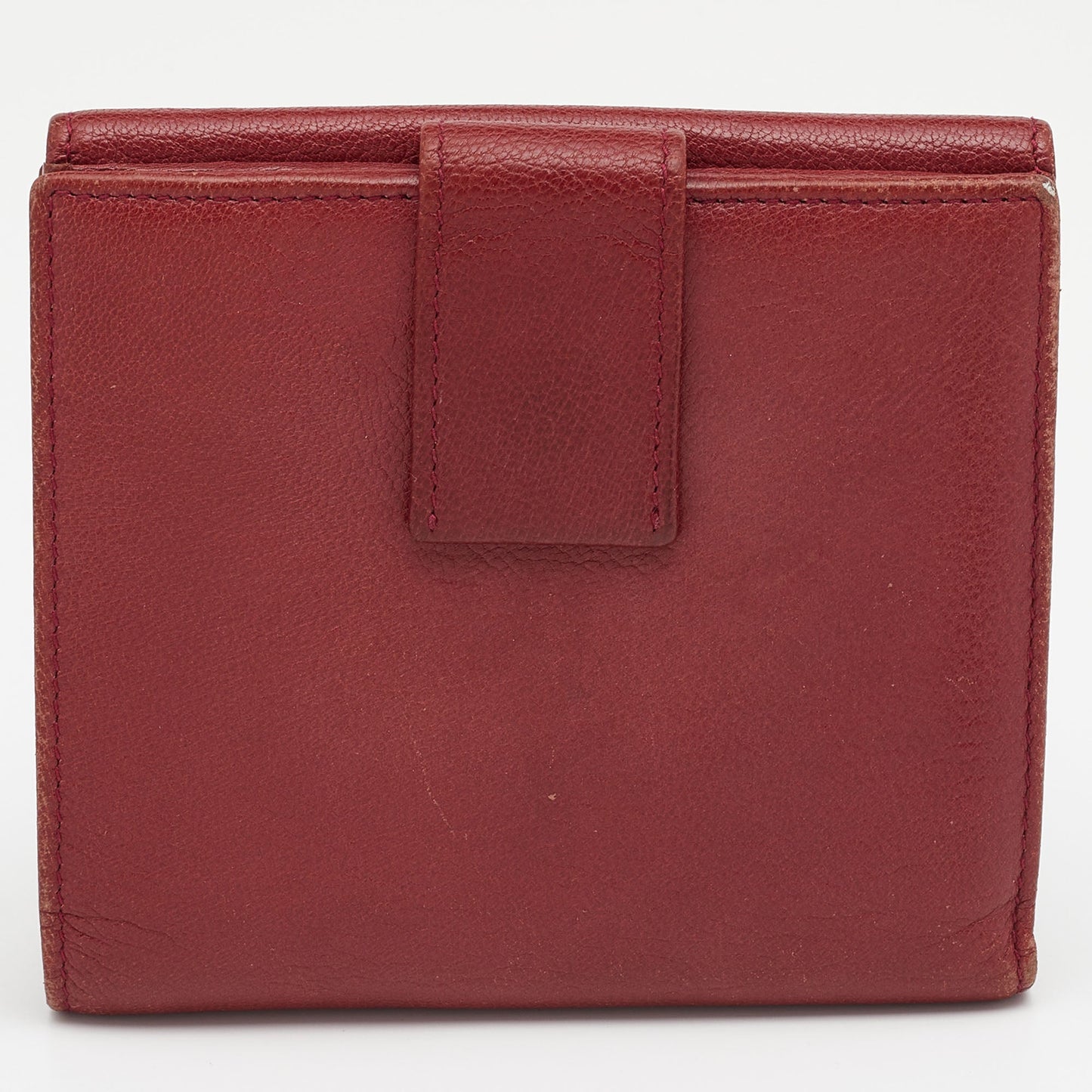 Luxury Gucci Trending 2025 Burgundy Leather GG Interlocking French Wallet