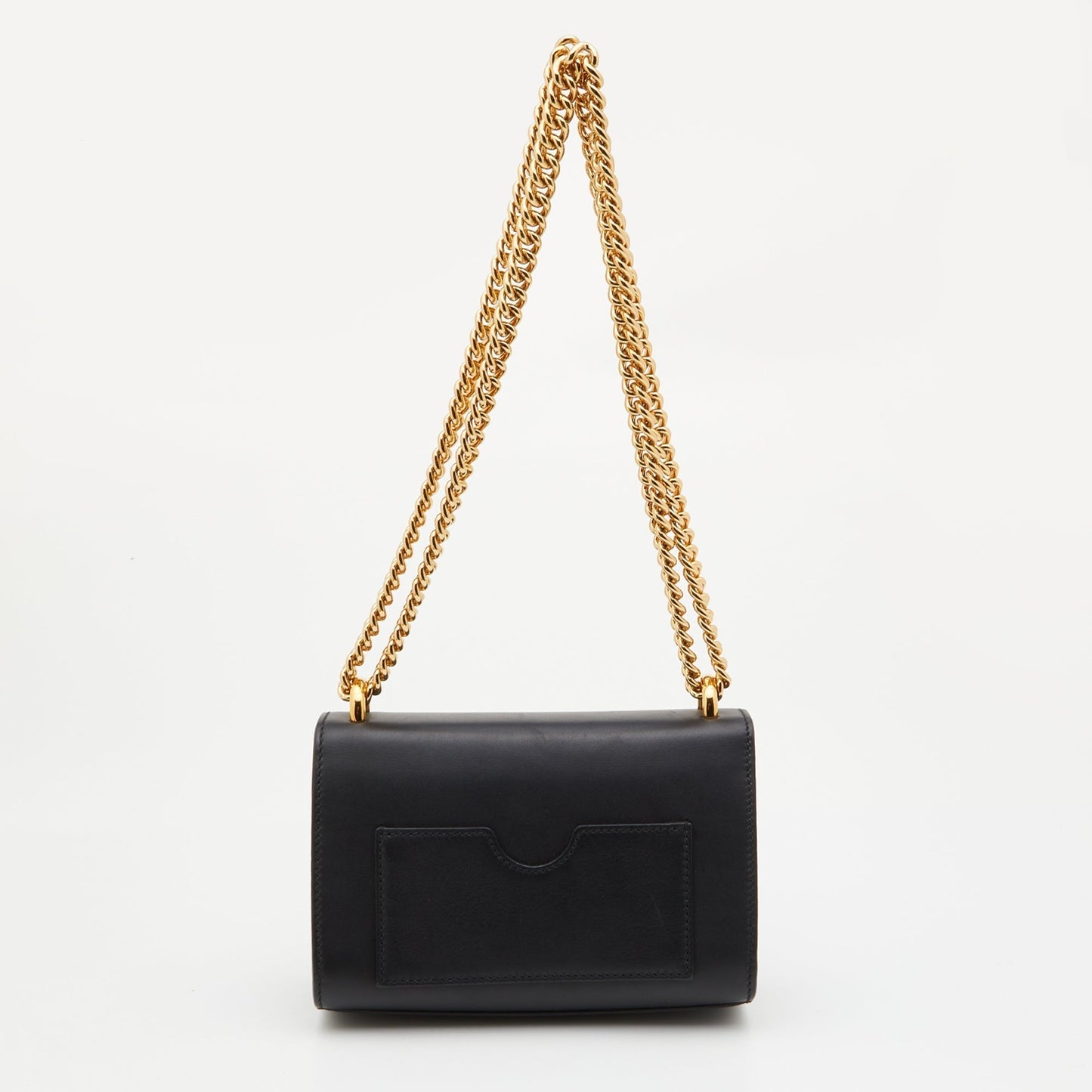 Luxury Gucci Trending 2025 Black Leather Small Padlock Shoulder Bag