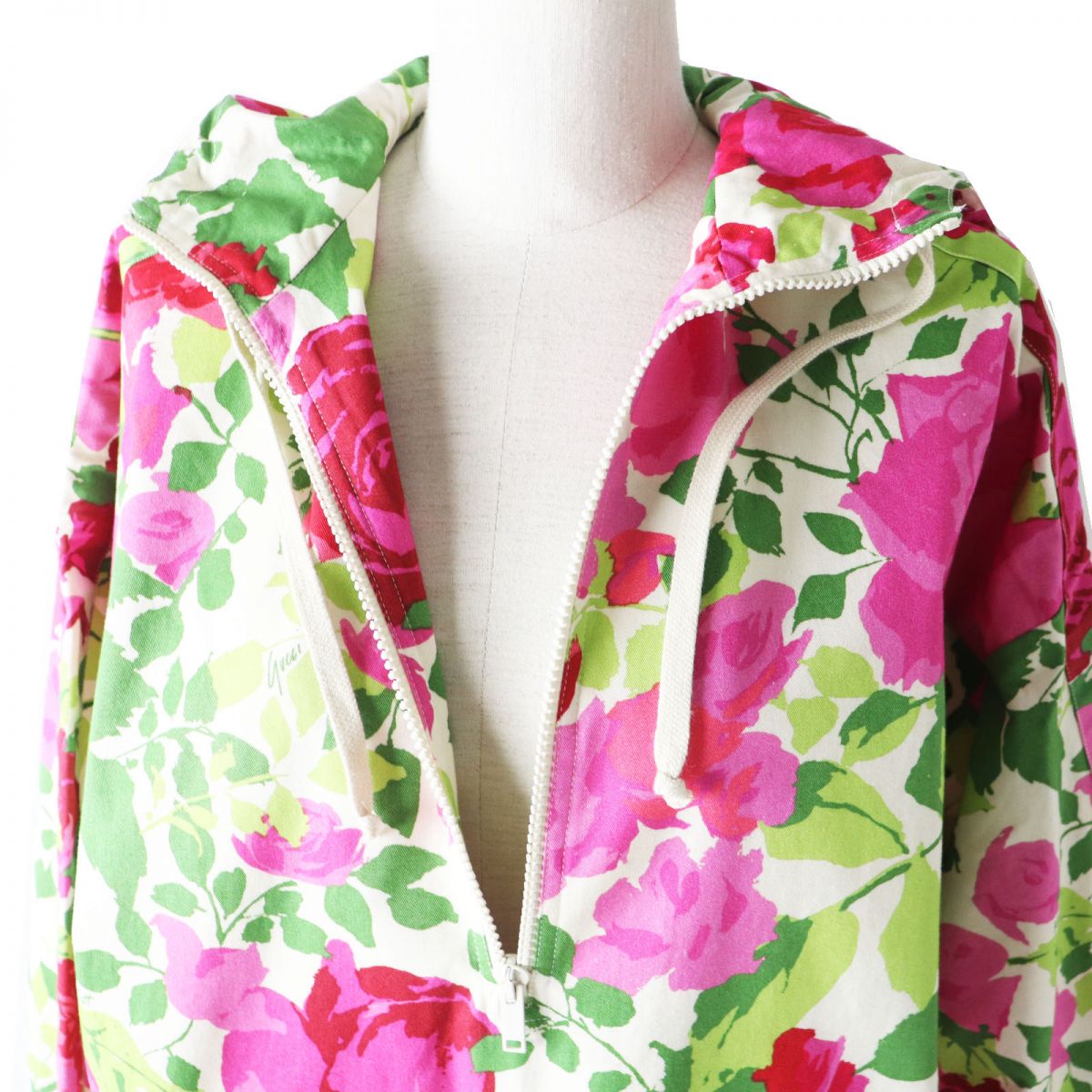 Luxury Gucci Trending 2025 Rose Print Parka Anorak XS