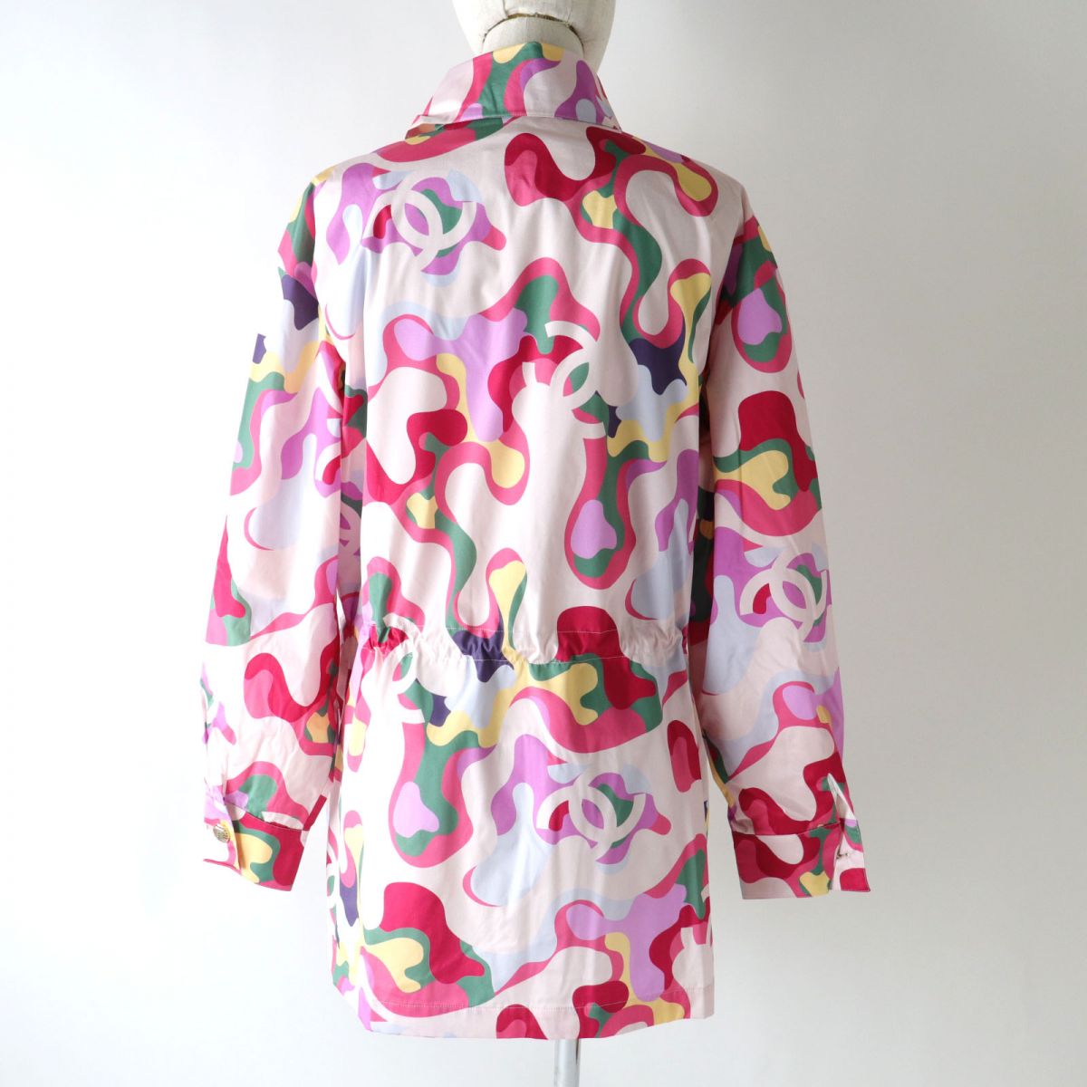 Chanel Silk Zip-Up Jacket Hoodie 34