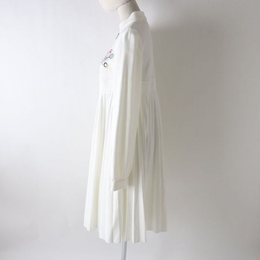 Luxury Gucci Trending 2025 Women's Tennis Logo Pleated Dress White M