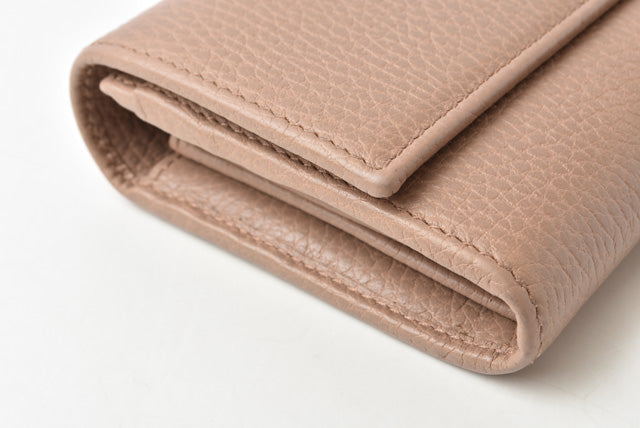 Luxury Gucci Trending 2025 Textured Leather Long Wallet 456116