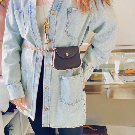 Luxury Hermes leather mini bag