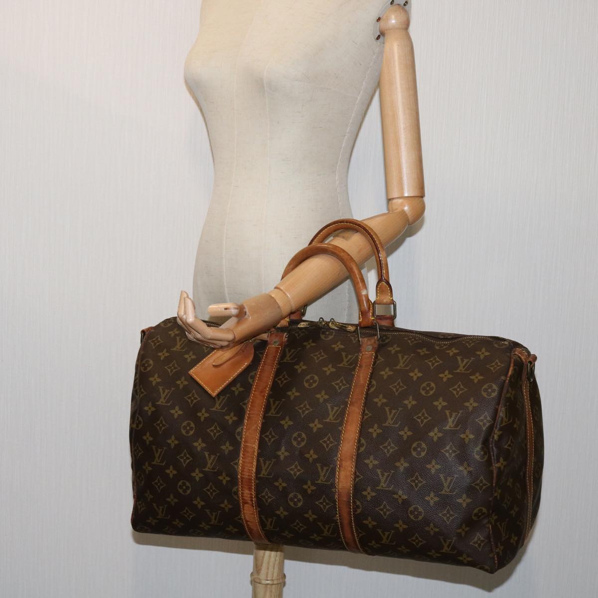 LOUIS VUITTON Monogram Keepall Bandouliere 50 Boston Bag M41416 LV mr041