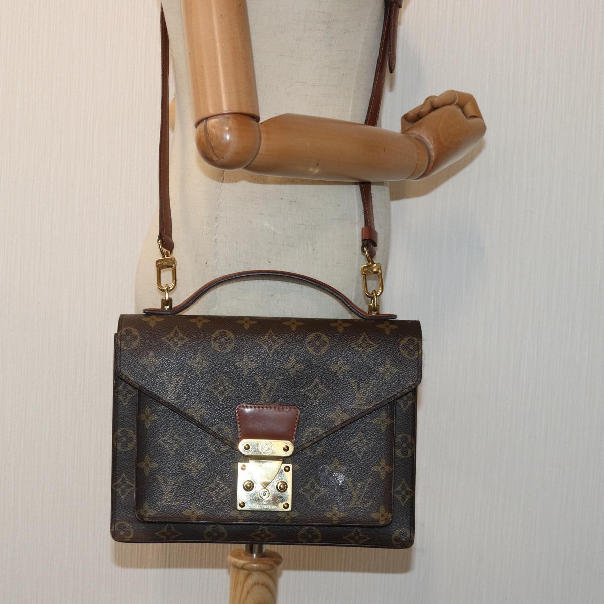 LOUIS VUITTON Monogram Monceau 26 Shoulder Bag M51187 LV mr398
