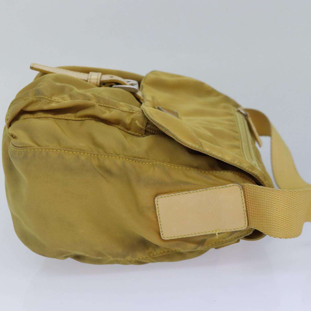 Luxury Prada Shoulder Bag Nylon Beige Silver mr429