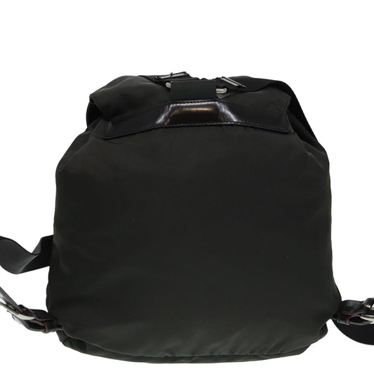 Luxury Prada Backpack Nylon Khaki Silver mr446