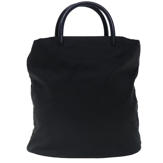 Luxury Prada Tote Bag Nylon Black Silver mr573