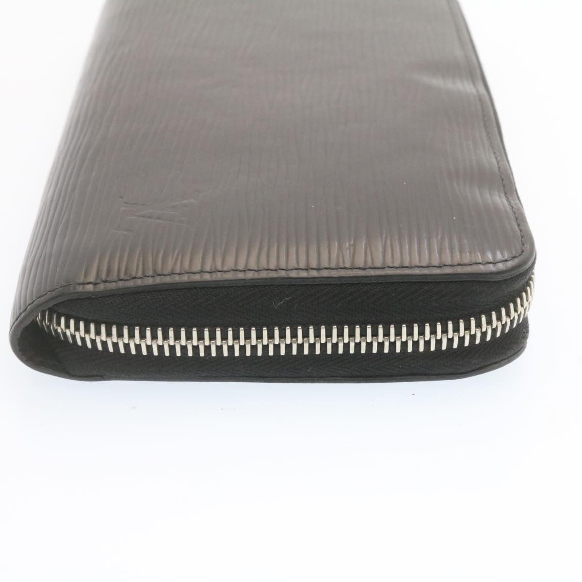 LOUIS VUITTON Epi Zippy Wallet Long Wallet Black Silver M68157 LV ms045
