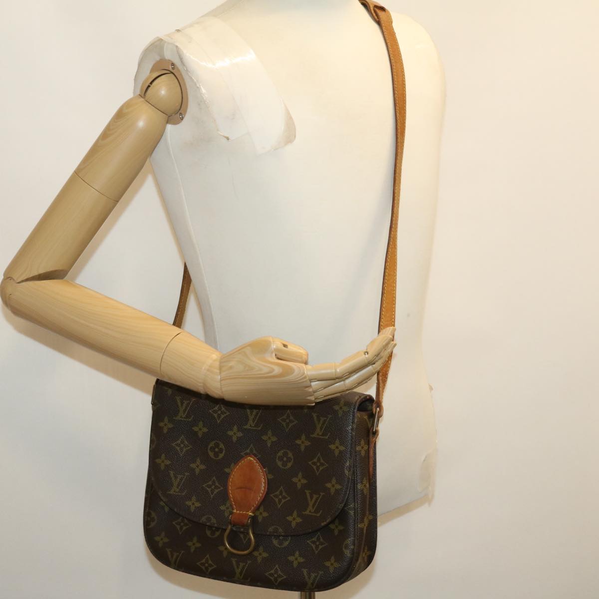 LOUIS VUITTON Monogram Saint Cloud GM Shoulder Bag Vintage M51242 LV ny068