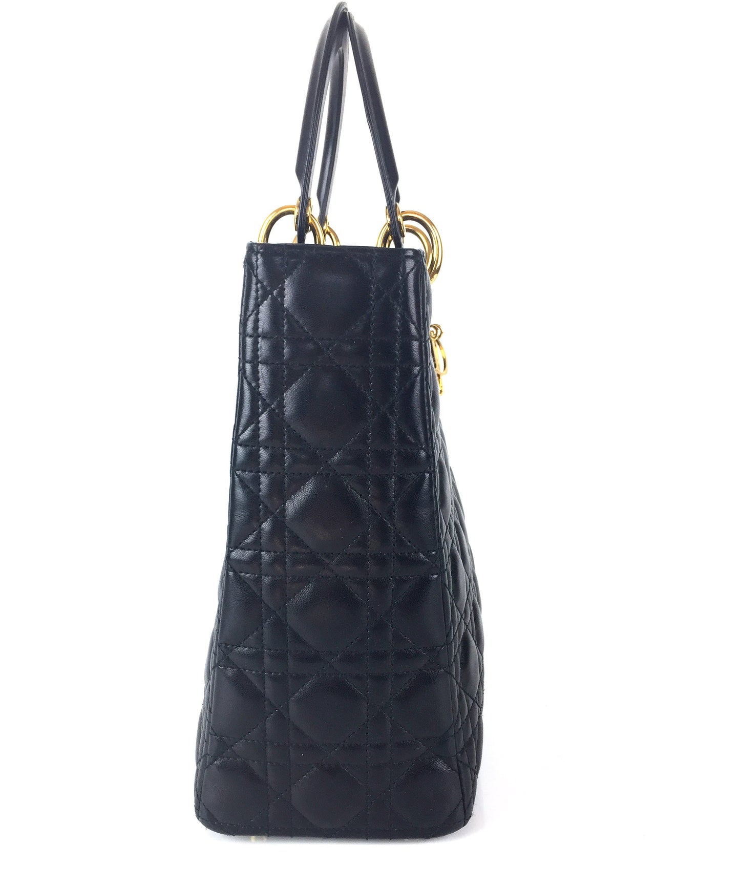 Lady Luxury DiorCannage Quilt Leather Large Bag