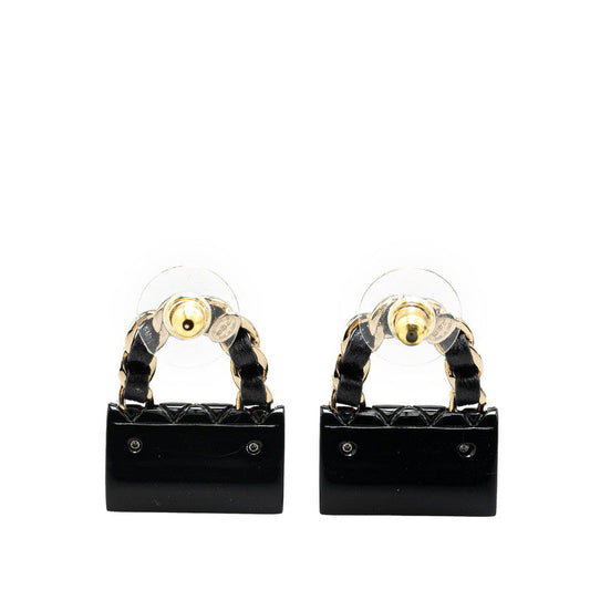 Chanel Coco Mark Earrings Plastic