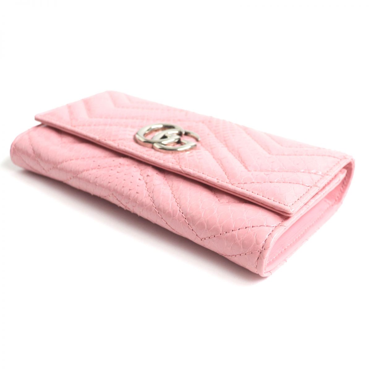 Luxury Gucci Trending 2025 GG Marmont Python Leather Wallet