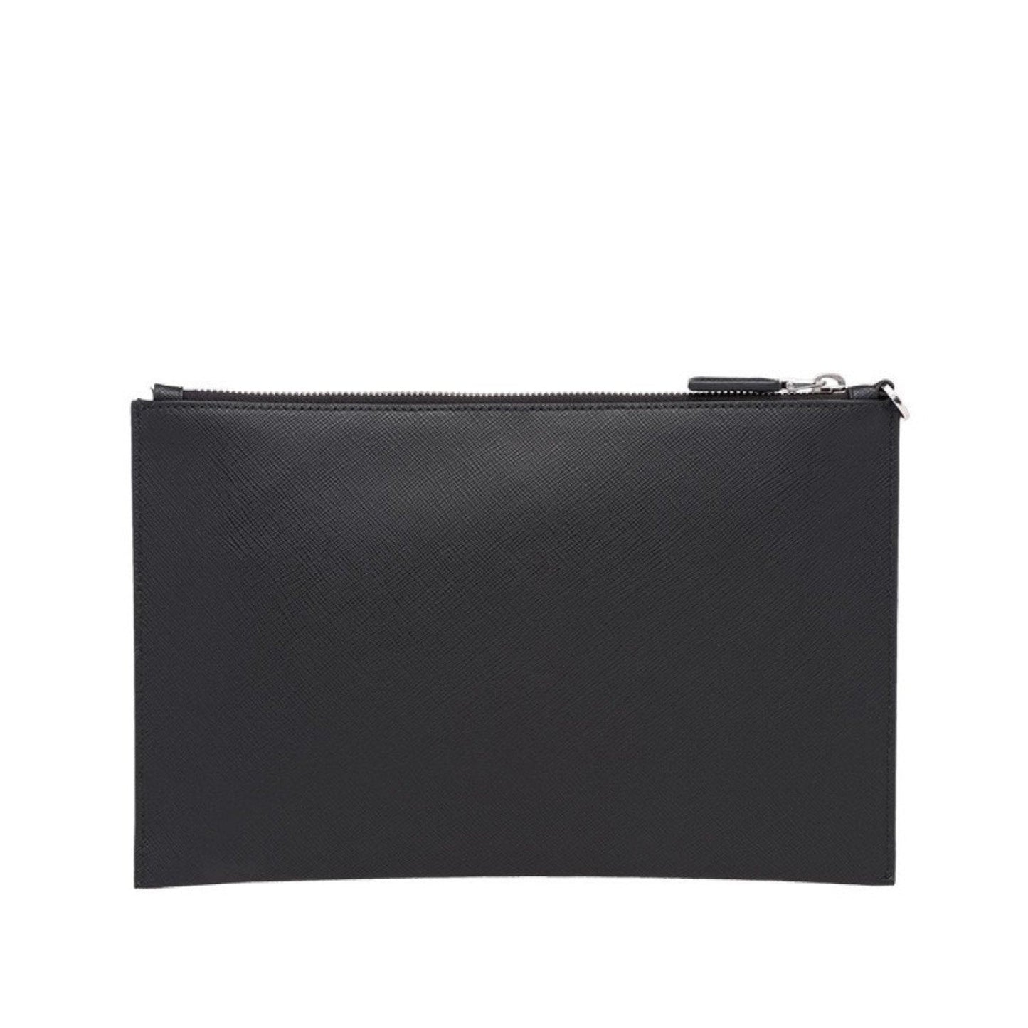 Luxury PradaBlack Saffiano Voyage Leather Clutch Document Holder