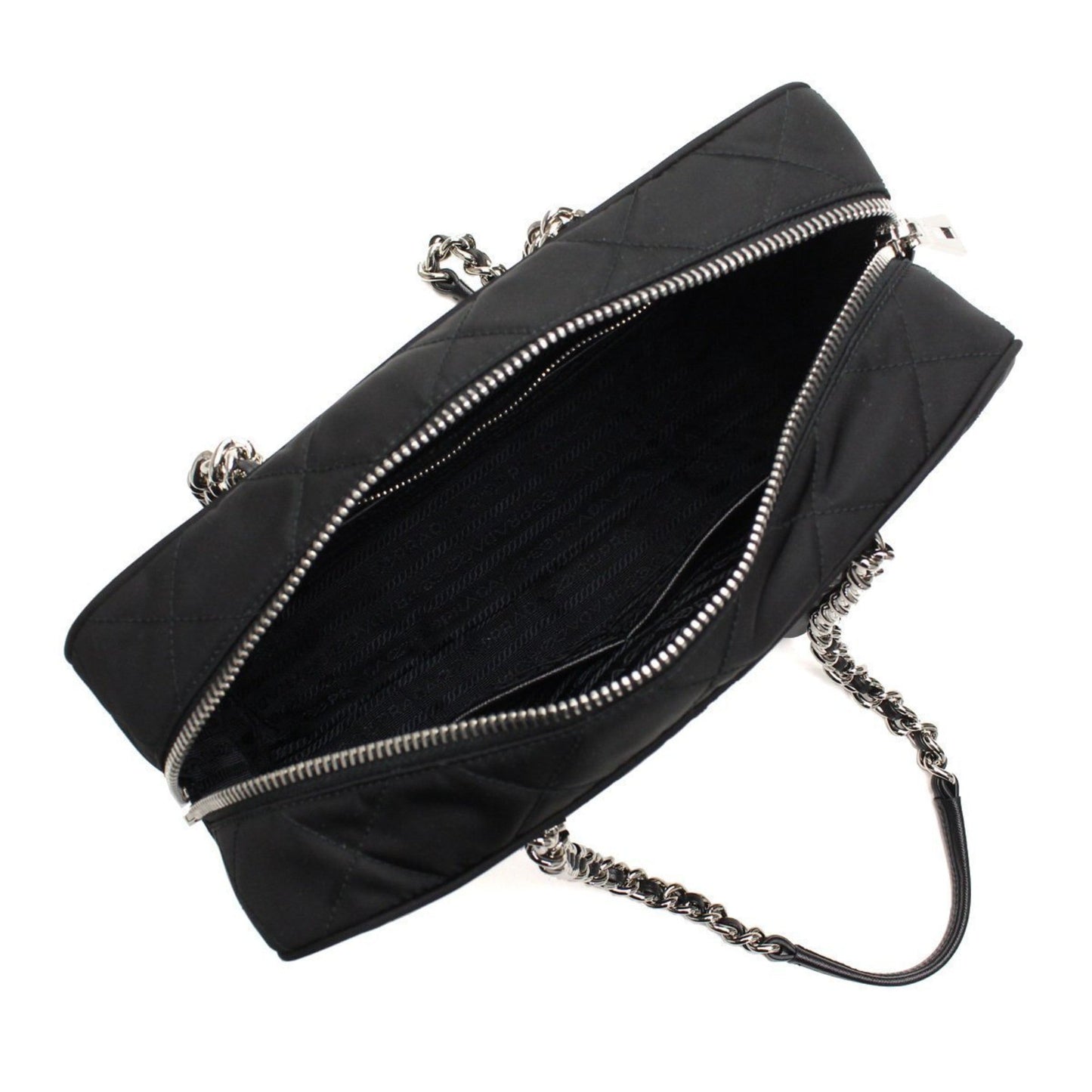 Luxury PradaBlack Tessuto Nylon Quilted Shoulder Handbag