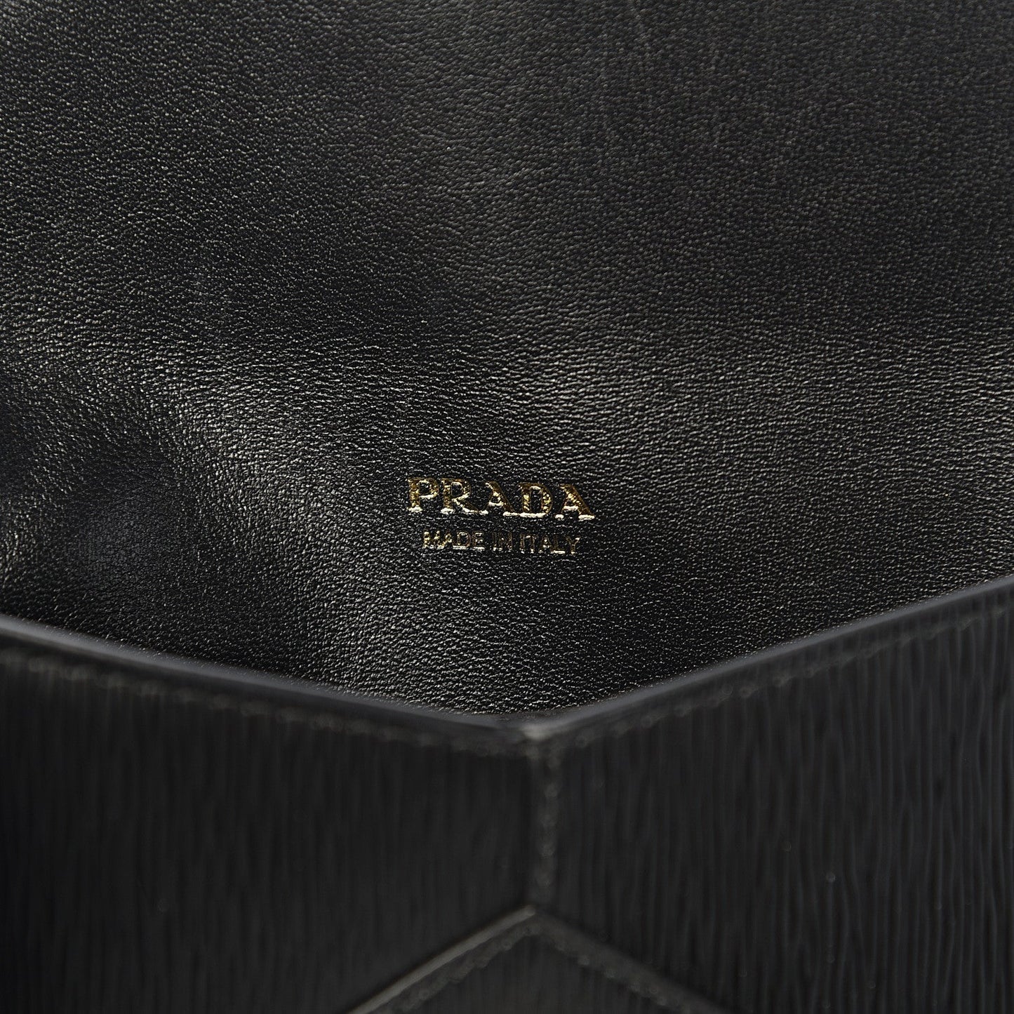 Luxury PradaBlack Vitello Move Leather Long Envelope Wallet