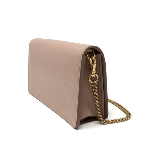 Luxury PradaCipria Beige Vitello Move Leather Chain Wallet Crossbody Bag