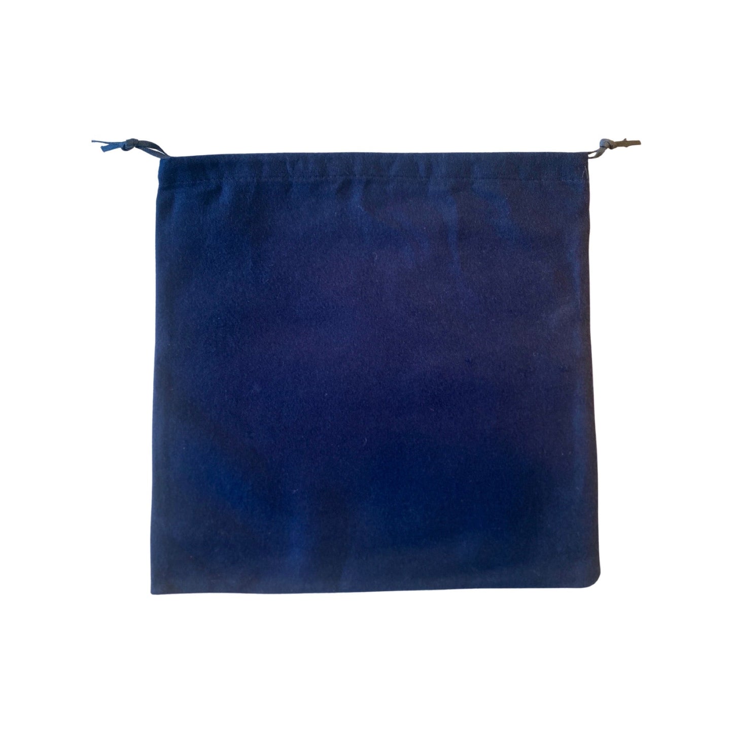 Luxury PradaDust Bag Cover Drawstring Navy Blue Logo Velour Fabric Medium