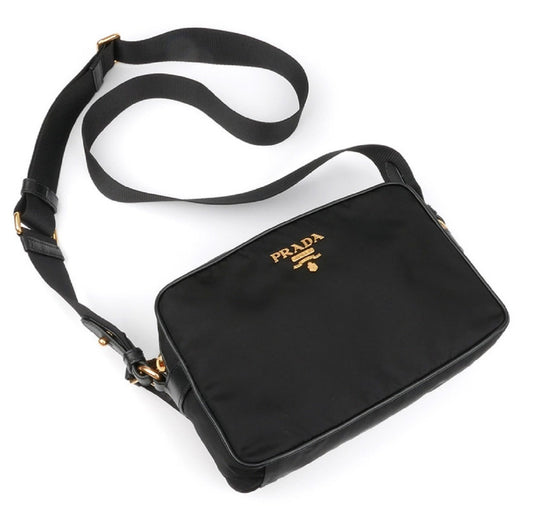 Luxury PradaTessuto Nylon Black Camera Bag Crossbody