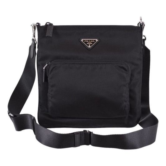 Luxury PradaTessuto Nylon Sport Black Messenger Crossbody Bag
