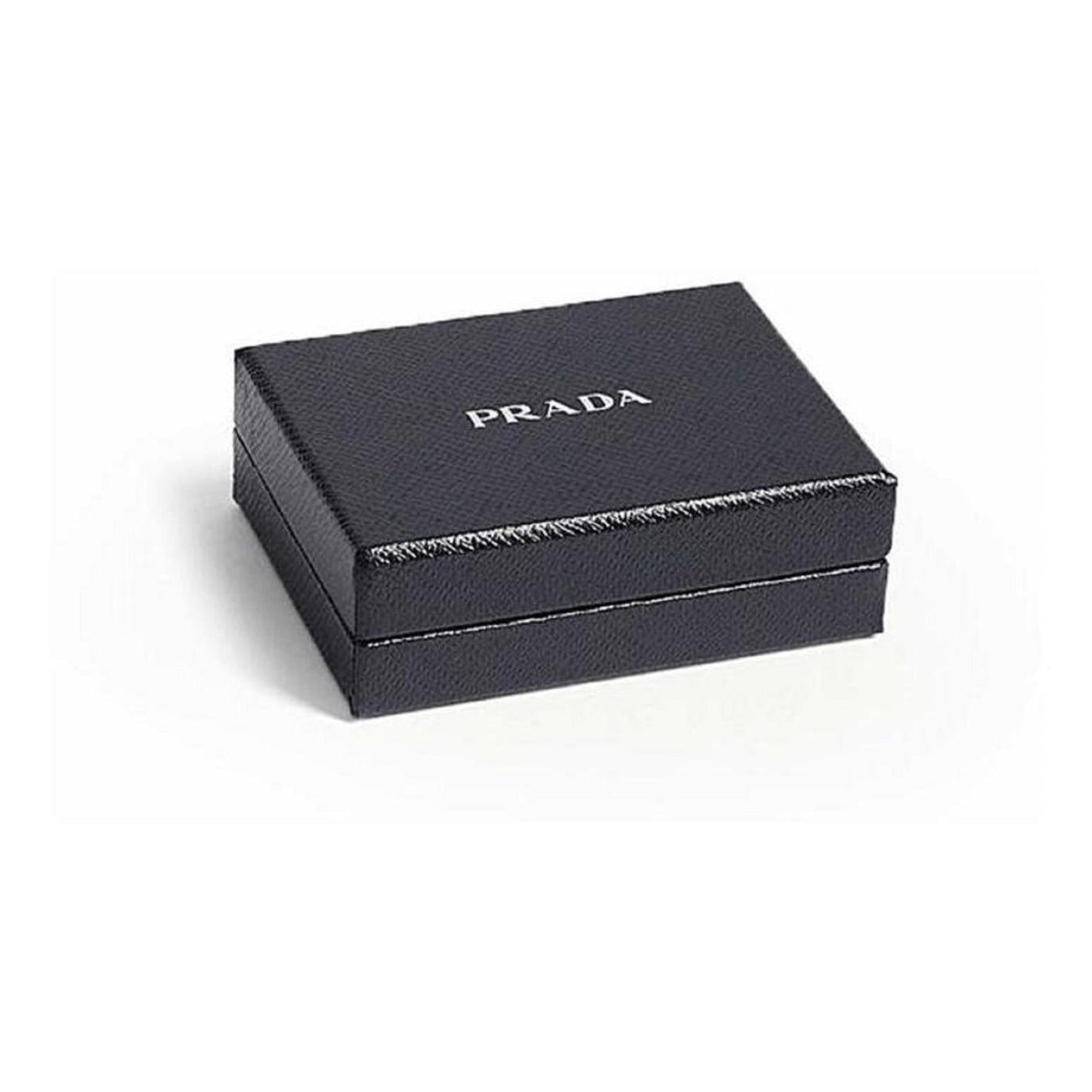 Luxury PradaVitello Grain Argilla Grey Leather Small Card Holder Wallet