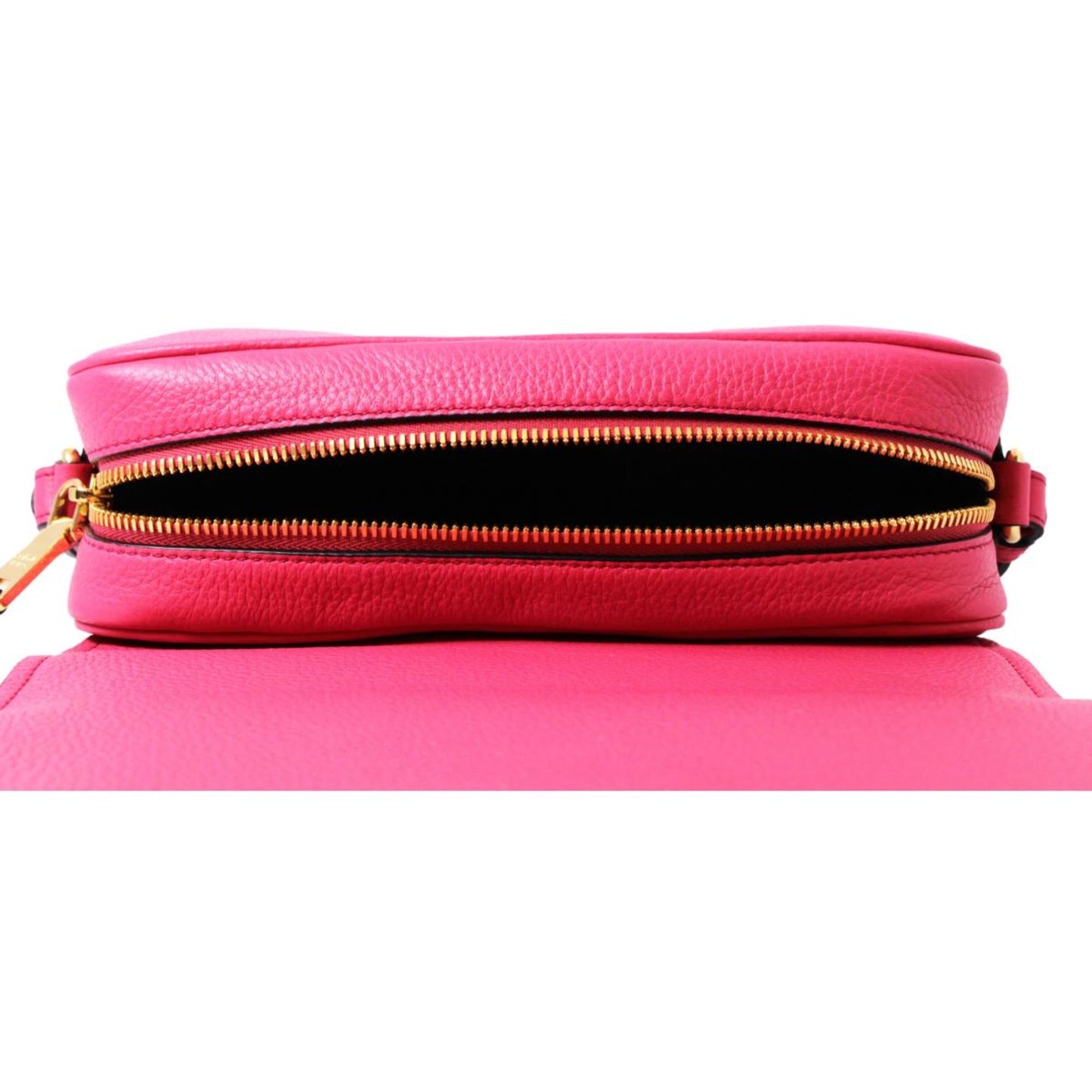 Luxury PradaVitello Phenix Peonia Leather Flap Crossbody Bag