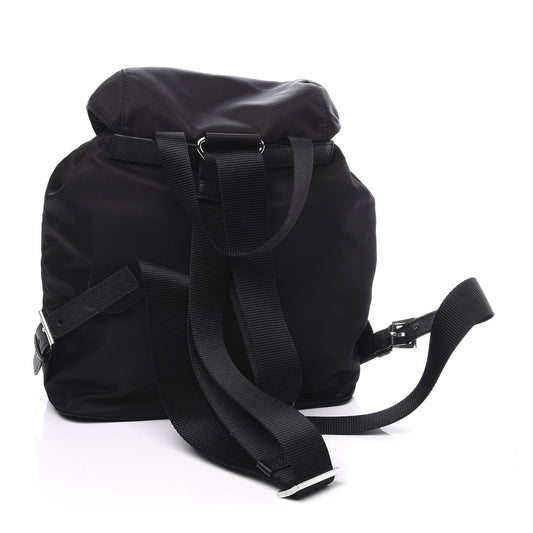 Luxury PradaRe-Nylon Black Drawstring Medium Rucksack Backpack