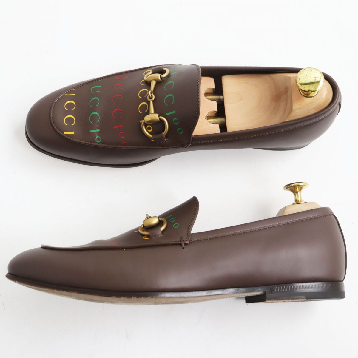 Luxury Gucci Trending 2025 Horsebit Loafers Leather Shoes Brown