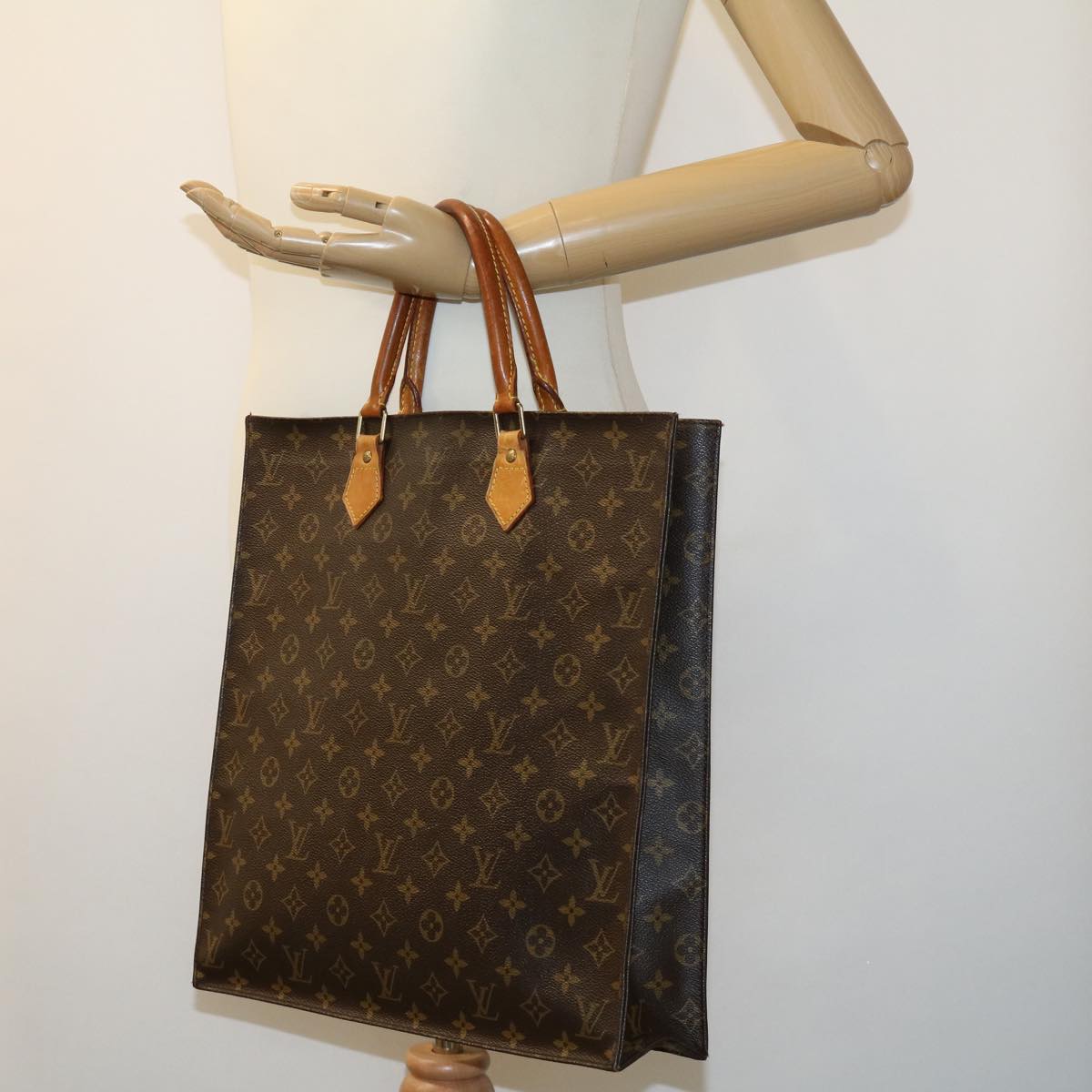 LOUIS VUITTON Monogram Sac Plat Hand Bag M51140 LV rd2267