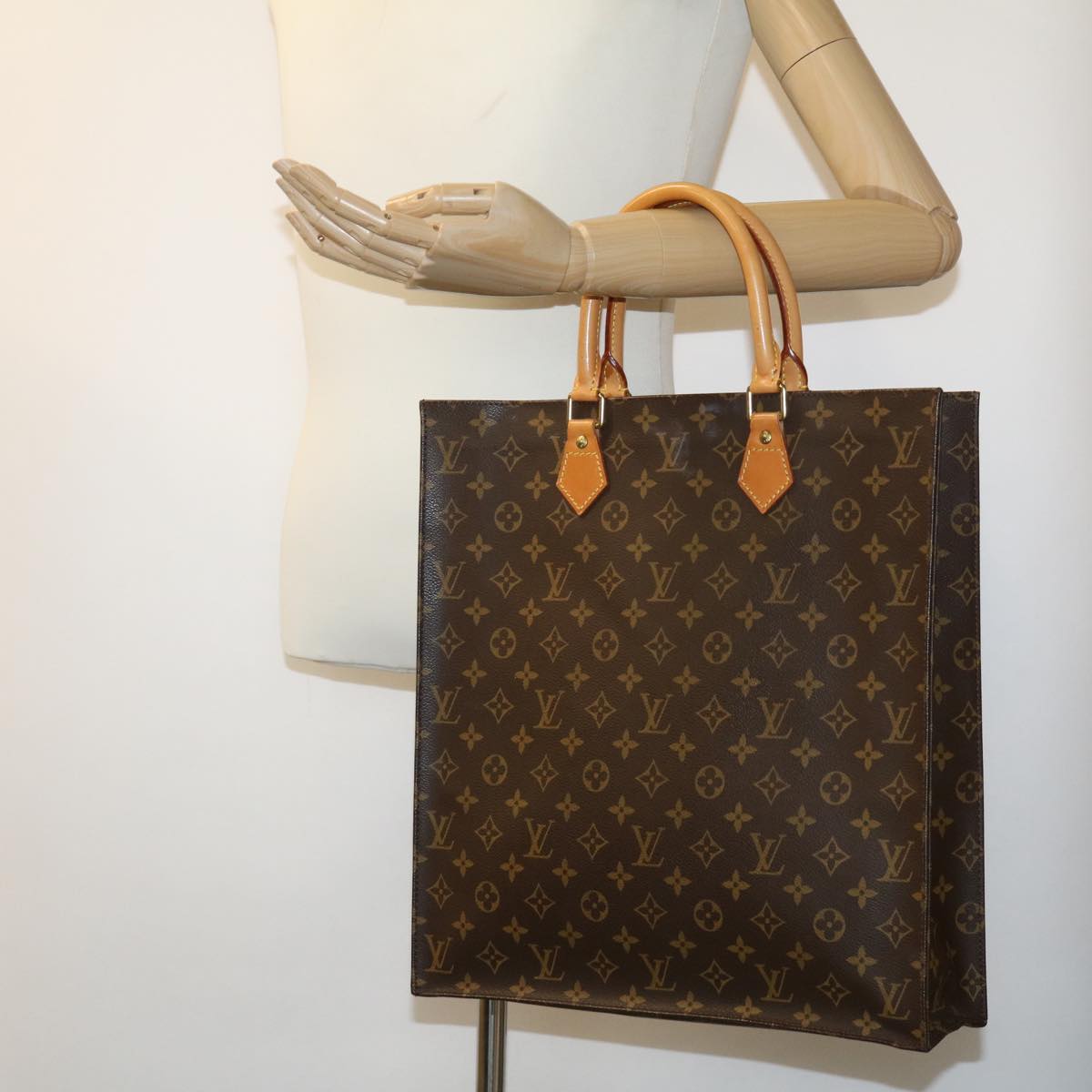 LOUIS VUITTON Monogram Sac Plat Hand Bag M51140 LV rd3051