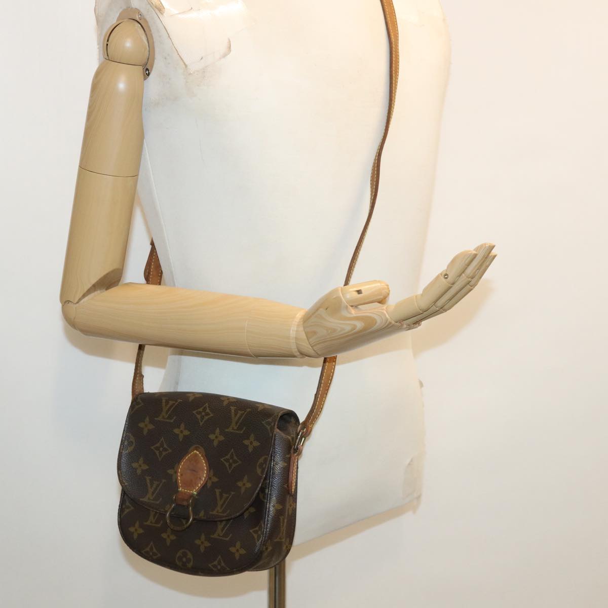 LOUIS VUITTON Monogram Saint Cloud PM Shoulder Bag M51244 LV rd3312