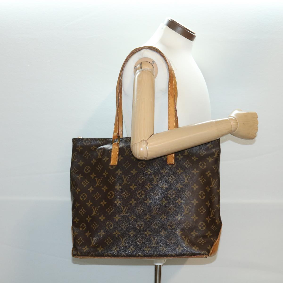 LOUIS VUITTON Monogram Cabas Mezzo Tote Bag M51151 LV rd4089