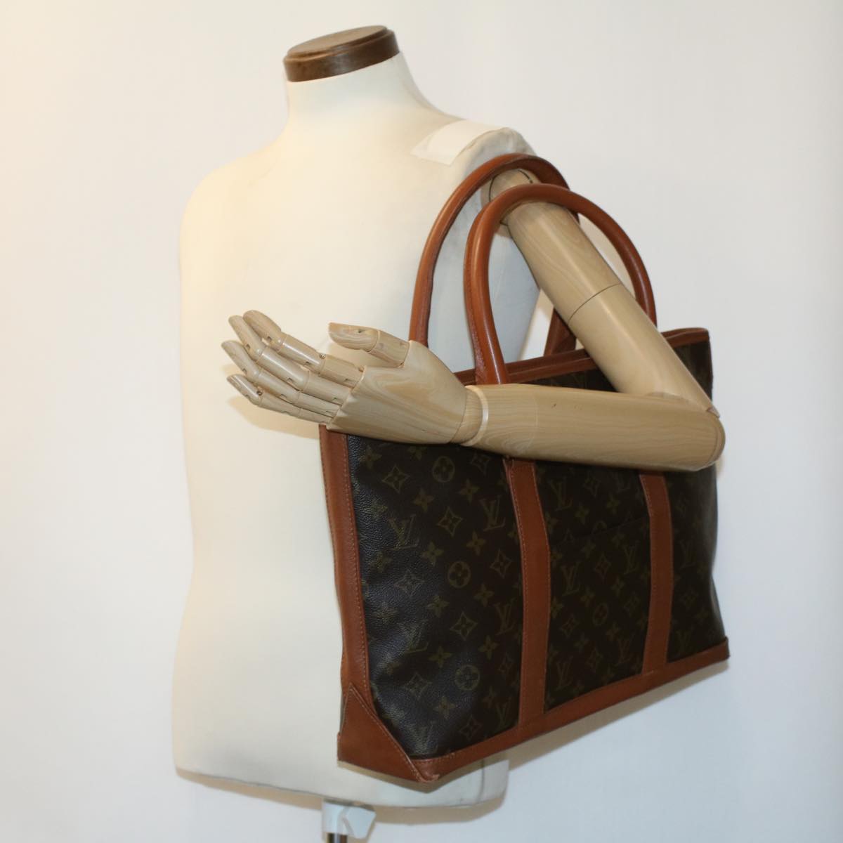 LOUIS VUITTON Monogram Sac Weekend PM Tote Bag M42425 LV rd4095