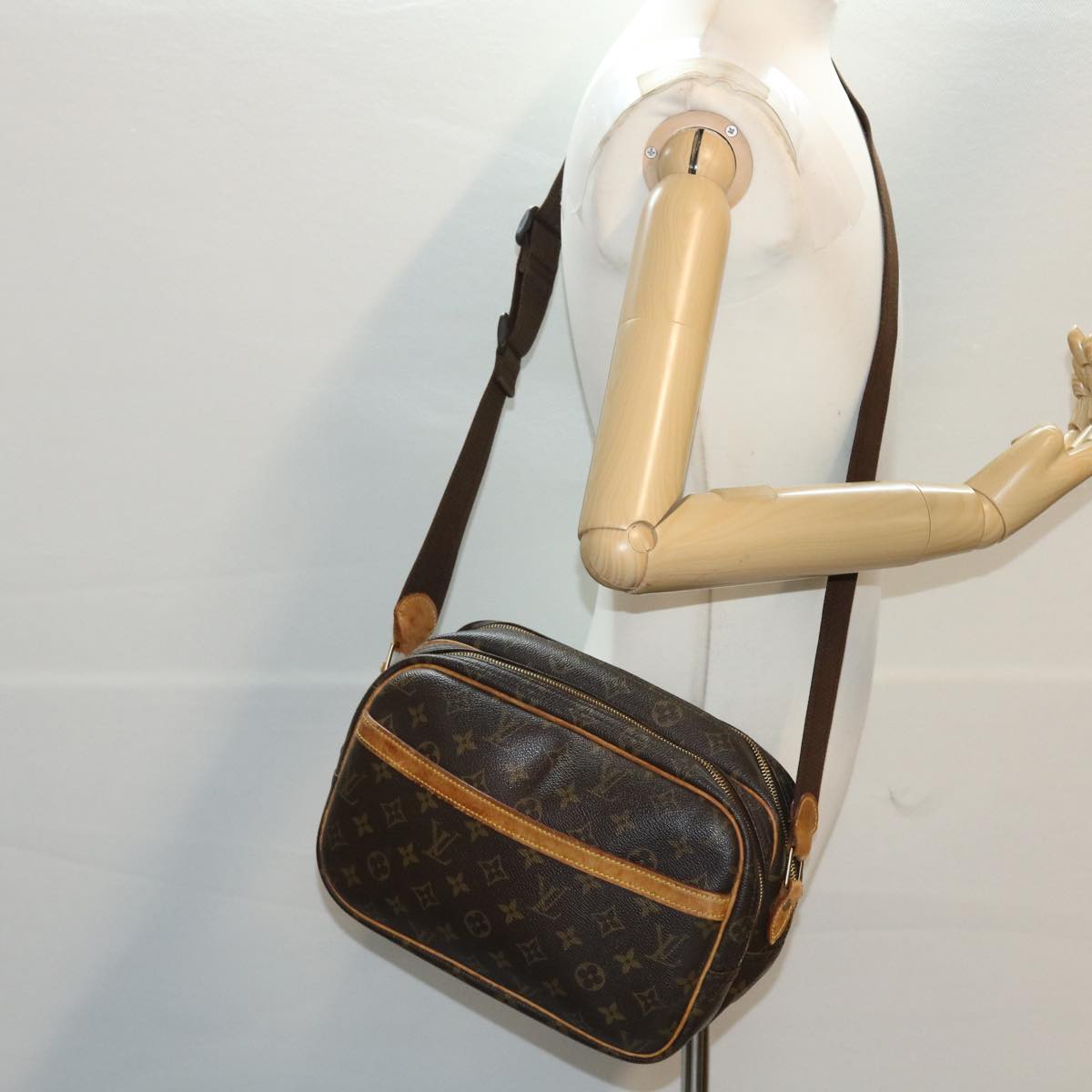 LOUIS VUITTON Monogram Reporter PM Shoulder Bag M45254 LV rd5286