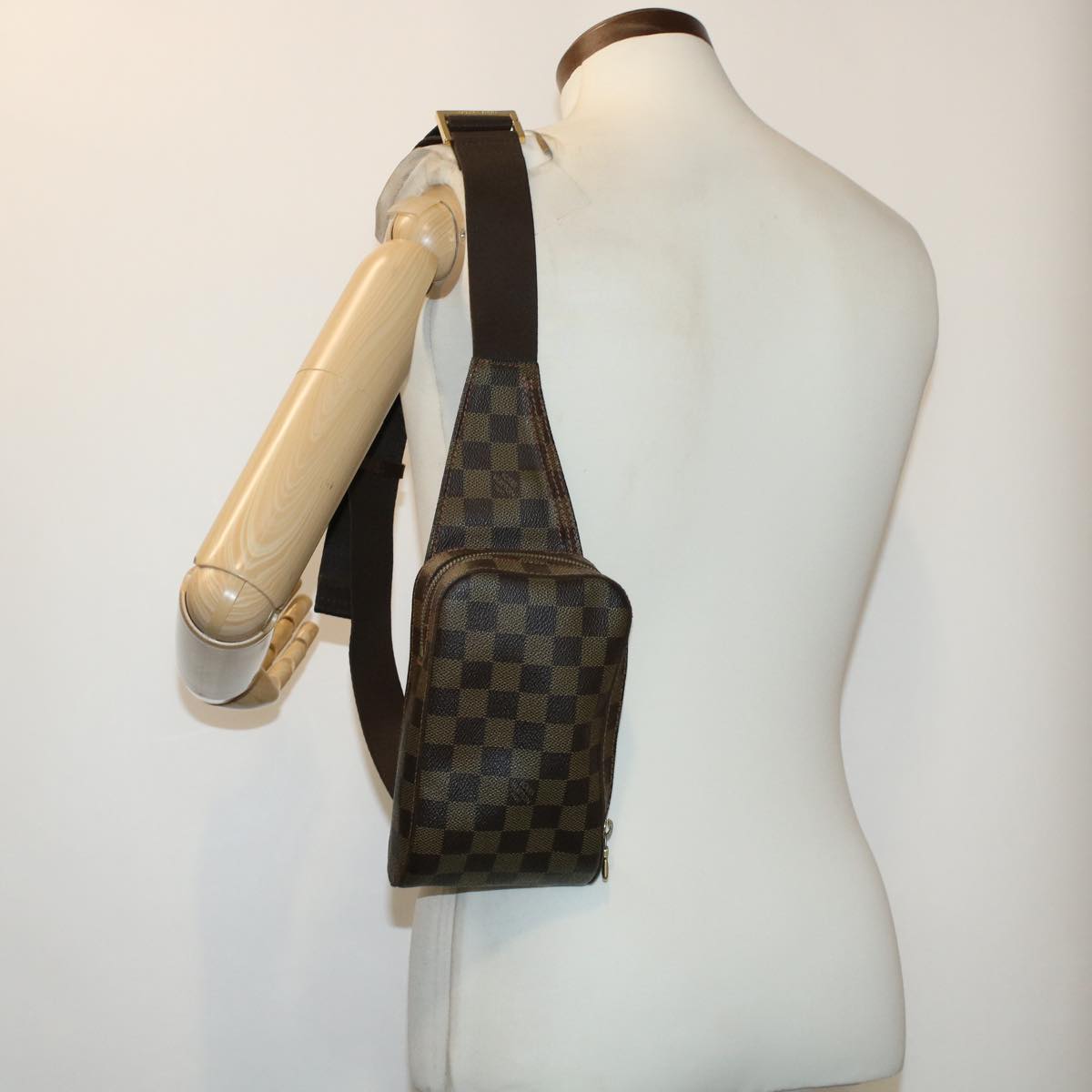 LOUIS VUITTON Damier Ebene Geronimos Shoulder Bag N51994 LV rd5292