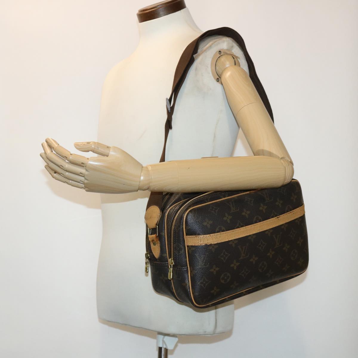 LOUIS VUITTON Monogram Reporter PM Shoulder Bag M45254 LV rd5352