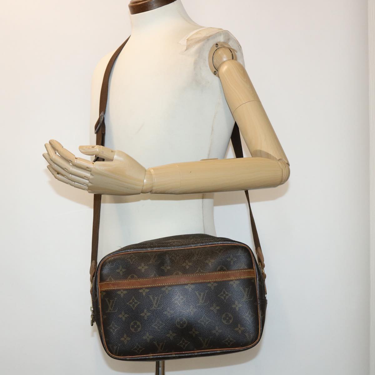 LOUIS VUITTON Monogram Reporter PM Shoulder Bag M45254 LV rd5353