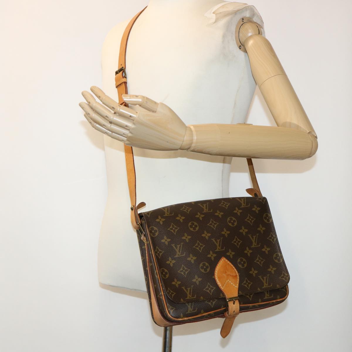 LOUIS VUITTON Monogram Cartouchiere GM Shoulder Bag M51252 LV rd5394