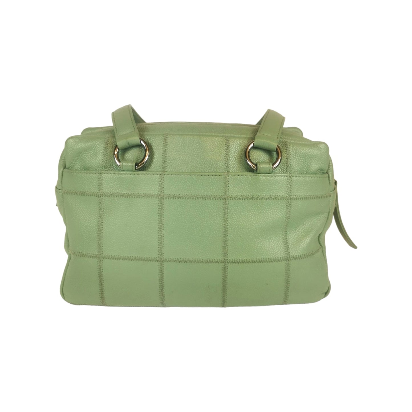 Luxury Chanel Chocolate Bar Bowling Bag Green