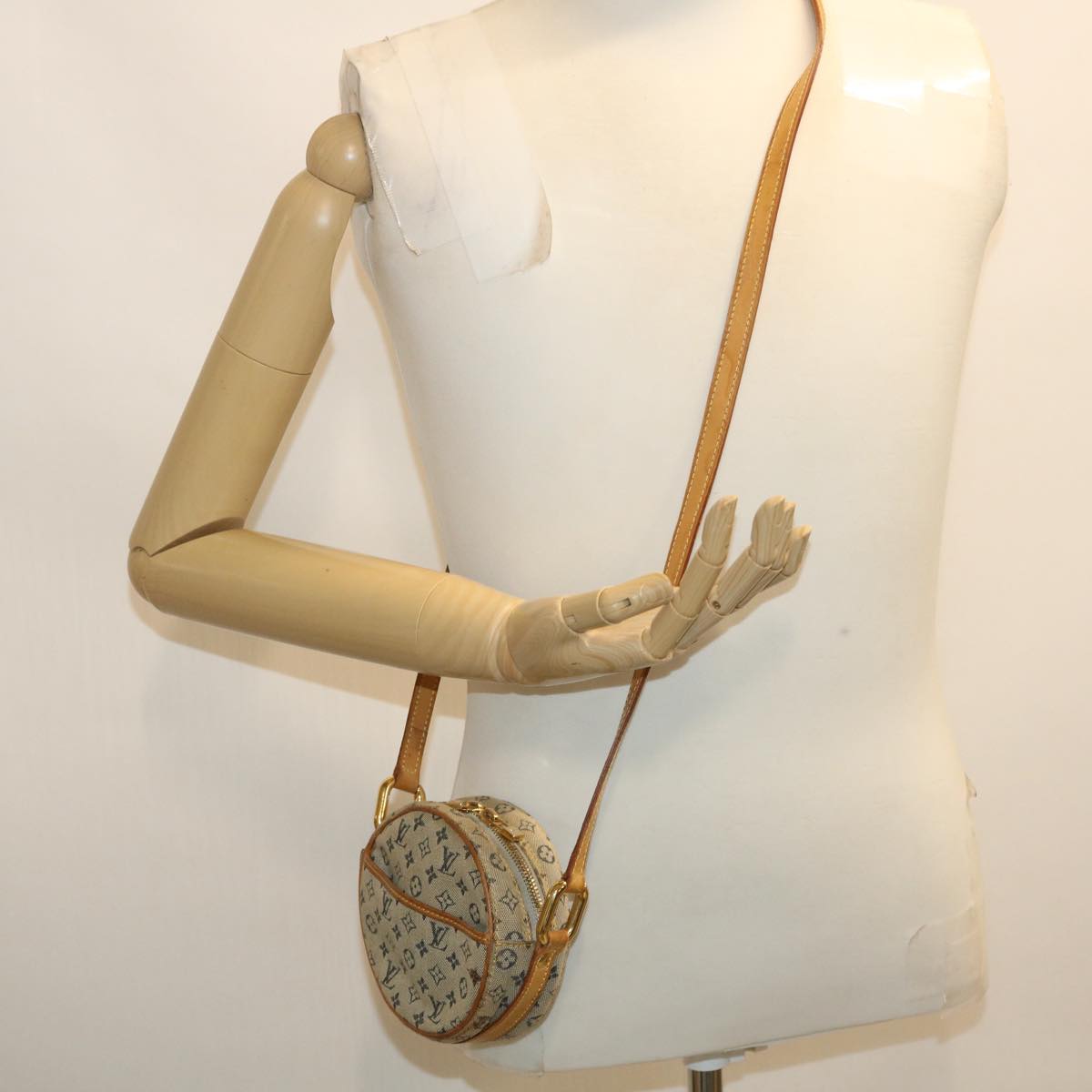 LOUIS VUITTON Monogram Mini Jeanne PM Shoulder Bag Blue M92001 LV rz381