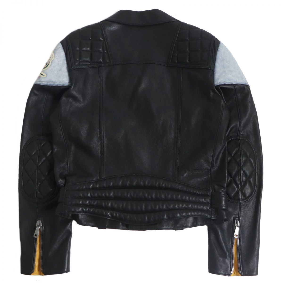 Luxury Gucci Trending 2025 Skull Motif Leather Rider Jacket Black 48