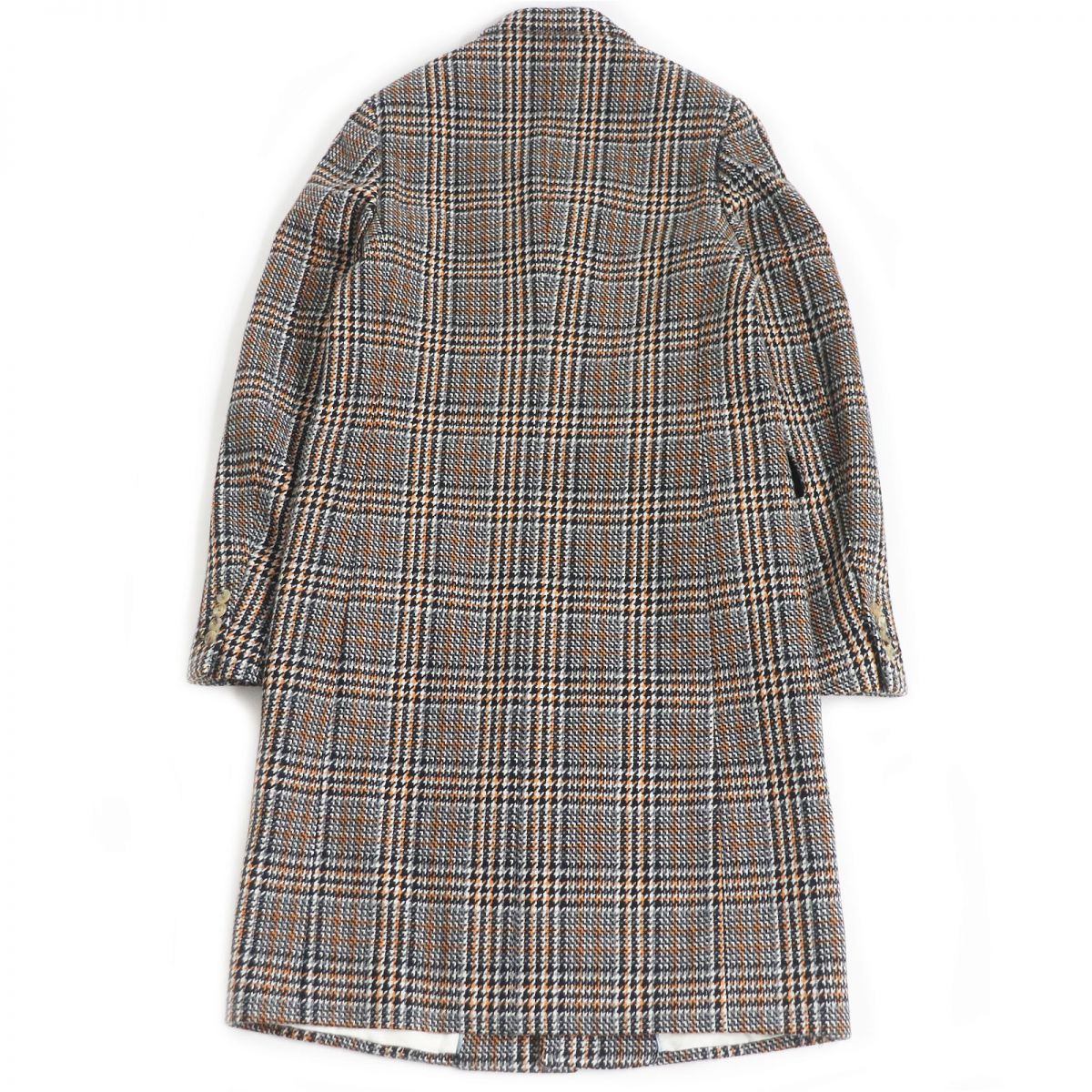 Luxury Gucci Trending 2025 Glen Check Logo Wool Coat Grey Size 44
