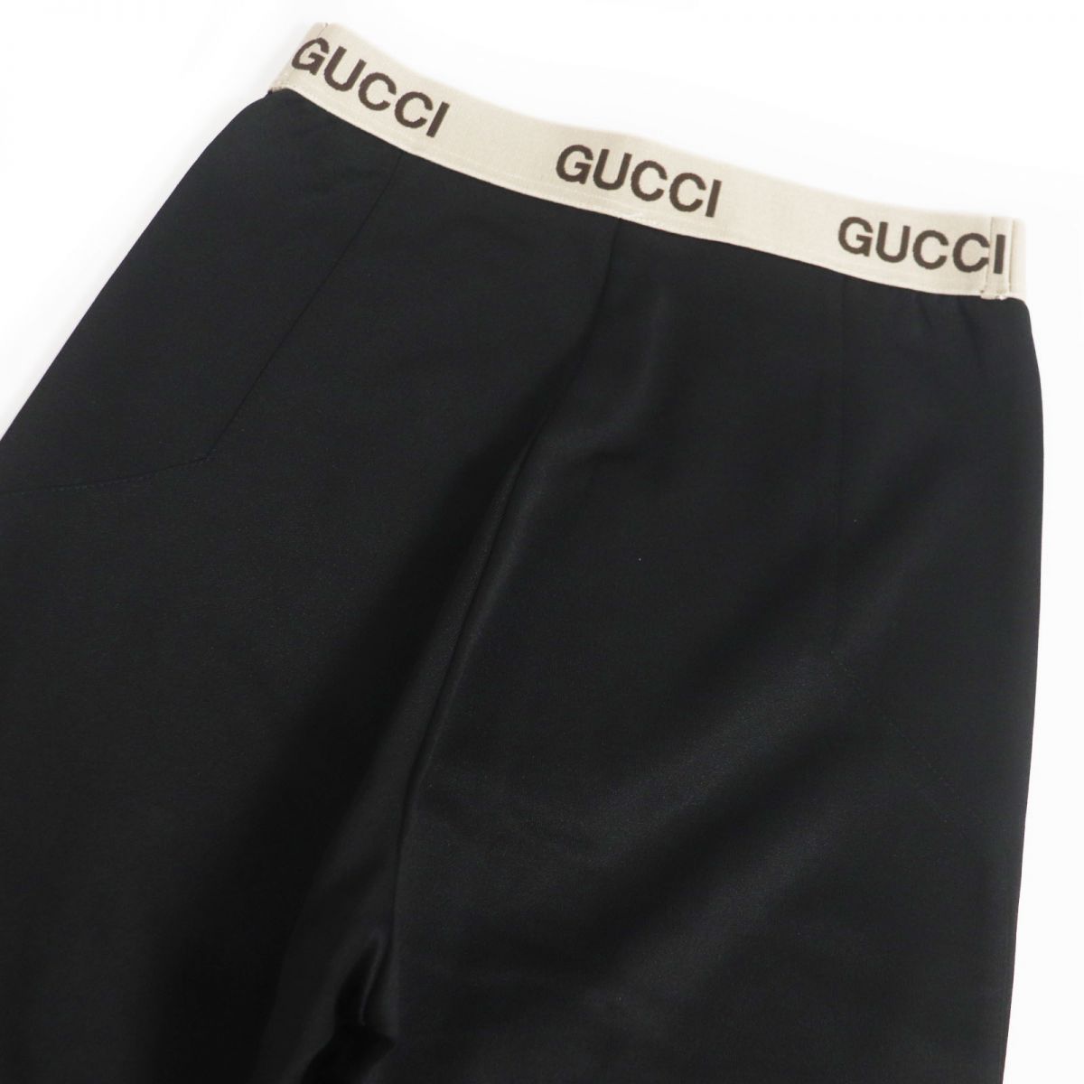 Luxury Gucci Trending 2025 Ribbed Logo Leggings Black XS