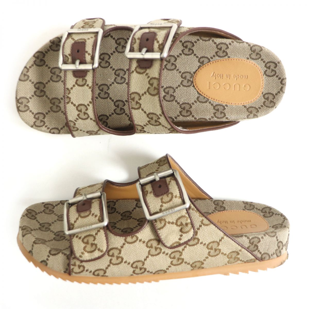 Luxury Gucci Trending 2025 GG Canvas Slide Sandals Beige 6