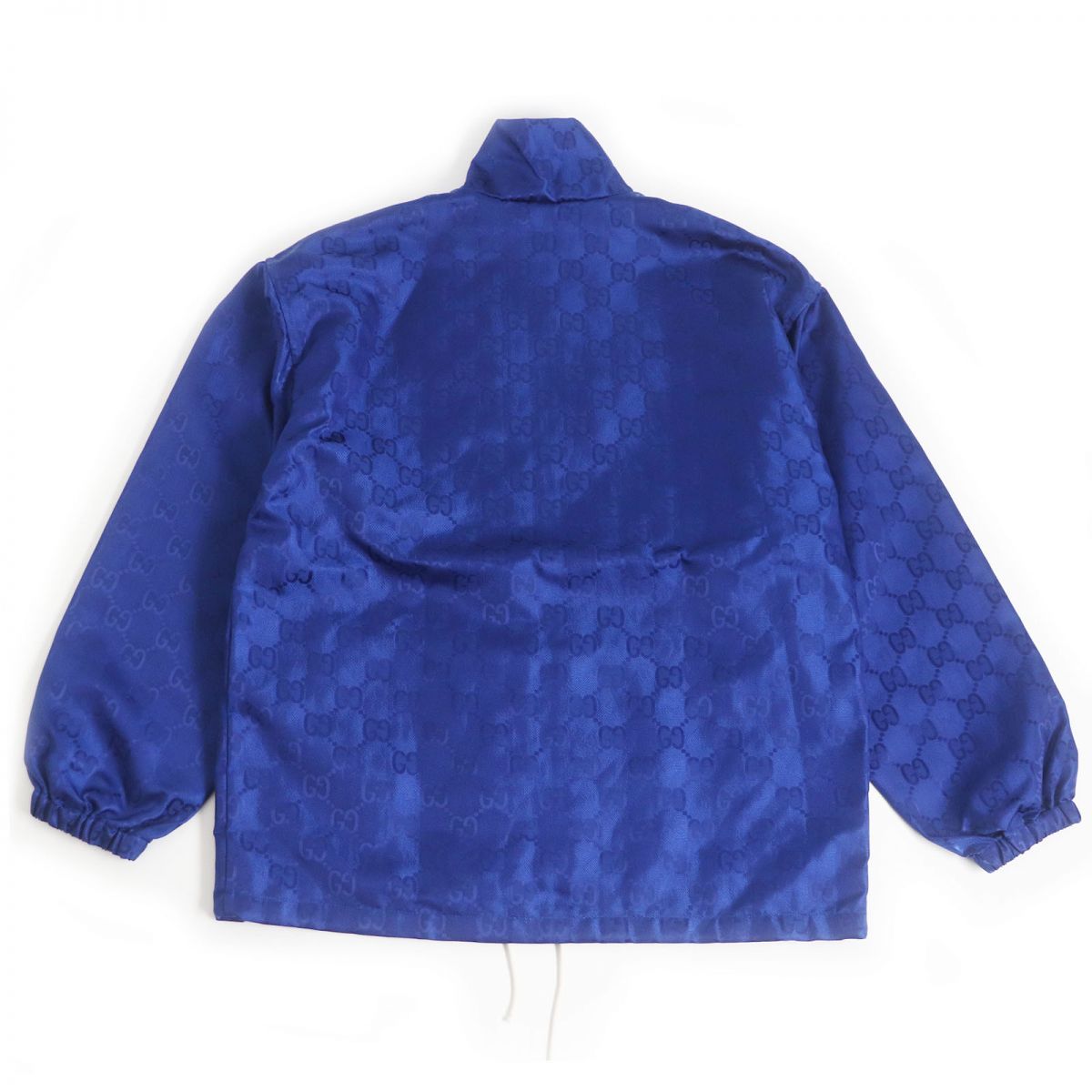 Luxury Gucci Trending 2025 GG Pattern Leather Track Jacket Blue