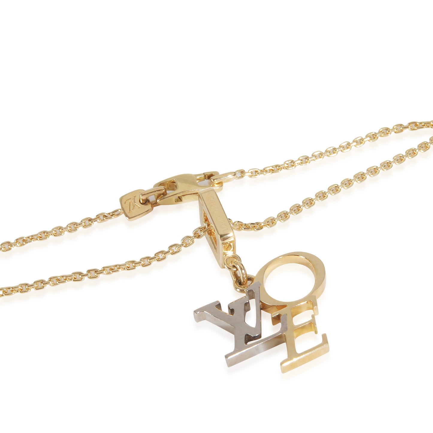 Louis Vuitton White Gold & Yellow Gold LOVE Pendant