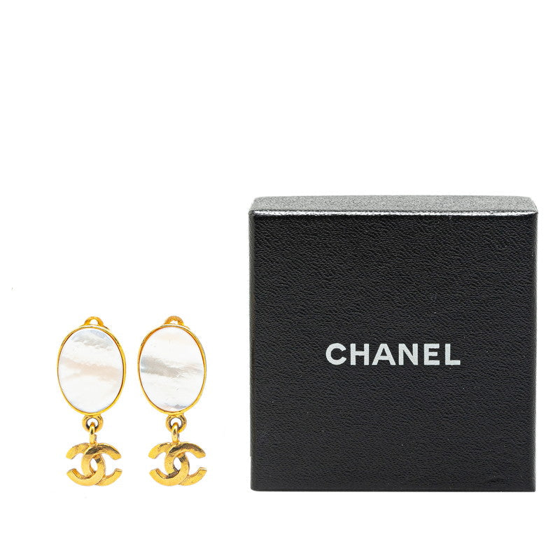 Chanel Vintage Coco Mark Earrings Gold